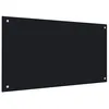 Image de vidaXL Dosseret de cuisine Noir 90x50 cm Verre trempé249488