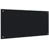 Image de vidaXL Dosseret de cuisine Noir 100x50 cm Verre trempé249491