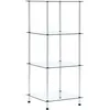 Image de vidaXL Étagère À 4 Niveaux Transparent 40x40x100 Cm Verre Trempé - Vidaxl