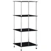 Image de vidaXL Étagère 4 niveaux Noir 40x40x100 cm Verre trempé249510