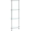 Image de vidaXL Étagère À 4 Niveaux Transparent 30x30x100 Cm Verre Trempé - Vidaxl