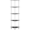 Image de vidaXL Étagère À 5 Niveaux Noir 30x30x130 Cm Verre Trempé - Vidaxl