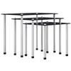 Image de vidaXL Tables gigognes 3 pcs Noir Verre trempé249527