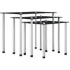 Image de vidaXL vidaXL Tables gigognes 3 pcs Noir Verre trempé