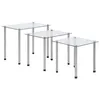 Image de vidaXL Tables gigognes 3 pcs Transparent Verre trempé249528
