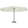 Image de vidaXL Parasol blanc aluminium 500 cm