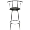Image de vidaXL Tabourets De Bar 2 Pcs Noir Similicuir - Vidaxl