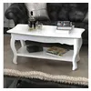 Image de vidaXL Table basse 2 couches MDF Blanc 60629