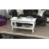 Image de vidaXL Table basse 2 couches MDF Blanc