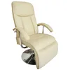 Image de vidaXL Fauteuil de massage Blanc crÃ¨me Similicuir