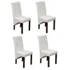 Image de vidaXL Chaises à manger lot de 4 blanc similicuir160315