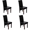 Image de vidaXL Chaises à manger lot de 4 noir similicuir160316
