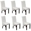 Image de vidaXL Chaises à manger lot de 6 blanc similicuir160317