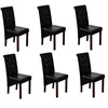 Image de vidaXL Chaises à manger lot de 6 noir similicuir160318