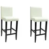 Image de vidaXL Tabourets De Bar 2 Pcs Blanc Similicuir