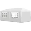 Image de vidaXL Tonnelle De Jardin/ Pavillon De Jardin/Tente De Réception Chapiteau Blanc 3x6m