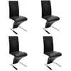 Image de vidaXL Chaises à manger lot de 4 noir similicuir160563