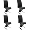 Image de Chaises De Salle Ã Manger 4 Pcs Noir Similicuir