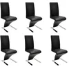 Image de vidaXL Chaises à manger lot de 6 noir similicuir160564