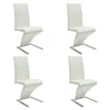 Image de vidaXL Chaises à manger lot de 4 blanc similicuir160565