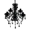 Image de vidaXL Lustre avec 5 ampoules Crystal noir