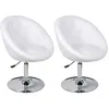Image de vidaXL Vidaxl Tabourets De Bar 2 Pcs Blanc Similicuir