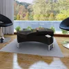 Image de vidaXL Table basse à forme réglable noir brillant 240425