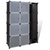 Image de Armoire Modulaire 9 Compartiments Noir Et Blanc 37 X 115x150 Cm