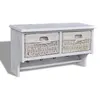 Image de vidaXL Porte-manteau Blanc 60x23,5x33 cm Bois de Paulownia240792