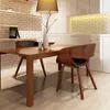 Image de vidaXL Chaises à manger lot de 2 marron bois courbé et similicuir