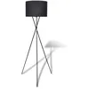 Image de Vidaxl Lampadaire Avec Support Haut Noir