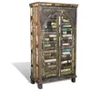 Image de vidaXL Bibliothèque multicolore 3 étagères et 2 portes Bois récupéré 240947