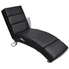 Image de vidaXL Chaise longue de massage Noir Similicuir240968