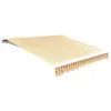 Image de vidaXL Tissu d'auvent Jaune tournesol/blanc 3x2,5 m (cadre non inclus)141016