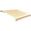 Image de vidaXL Vidaxl Tissu D'auvent Jaune Tournesol/Blanc 3x2,5 M (Cadre Non Inclus)