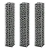 Image de Jeu De Panier De Gabion 3 Pcs Fil GalvanisÃ© 25 X 25 X 150 Cm