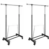 Image de vidaXL Porte-manteaux réglables 2 pcs 1 rail d'accrochage270181