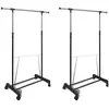 Image de vidaXL Porte-manteaux rÃ©glables 2 pcs 1 rail d'accrochage
