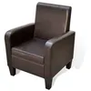 Image de vidaXL Fauteuil Marron Similicuir241108