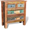 Image de vidaXL Vidaxl Armoire Avec 4 Tiroirs Bois Massif De Récupération