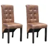 Image de vidaXL Chaises à manger lot de 2 marron similicuir241157