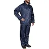 Image de Vidaxl Combinaison De Pluie Avec Capuche 2 Pcs Hommes Bleu Marine Xl