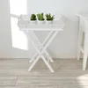 Image de vidaXL Vidaxl Table D'appoint Avec Plateau Blanc
