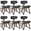 Image de vidaXL Vidaxl Chaises De Salle À Manger 6 Pcs Bois Courbé Et Similicuir