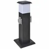 Image de vidaXL Pilier avec lampe pour prise de jardin Noir41235