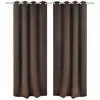 Image de vidaXL 2 Pcs Rideau Blackout Occultant Brun Avec ÅIllets En Mã©Tal 135x245cm