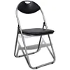 Image de Chaises Ã DÃ®ner Pliables 6 Pcs Noir Similicuir Et Acier