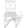 Image de vidaXL Chaises De Salle À Manger 2 Pcs Blanc Bois De Pin
