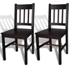 Image de vidaXL Vidaxl Chaises À Manger Lot De 2 Marron Foncé Pinède