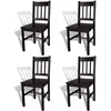 Image de vidaXL Chaises à manger lot de 4 marron foncé pinède241517